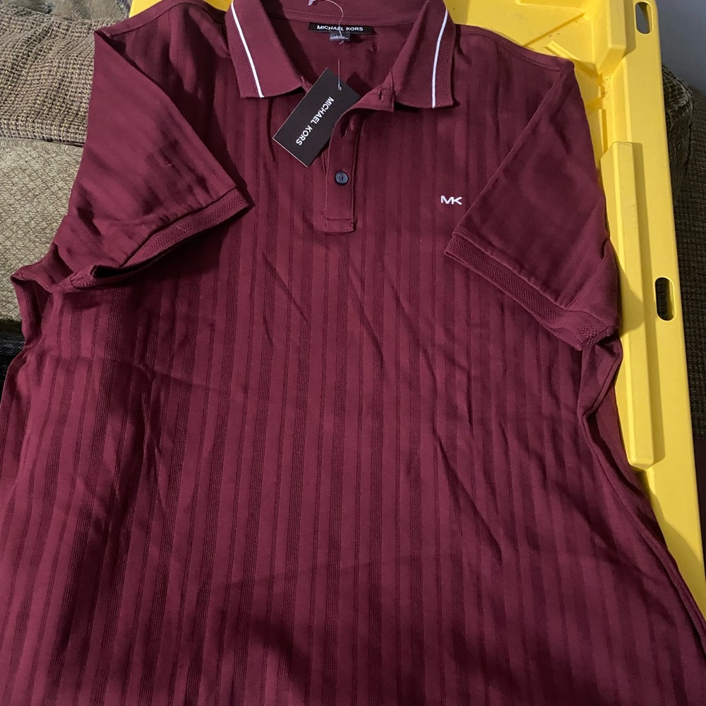 Michael Kors Men's Deep Red Polo Shirt
